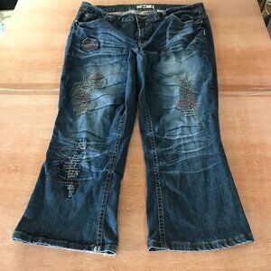 Zana Di Boot Cut Jeans Women 22 Blue High Rise Distressed Dark Wash Stretch